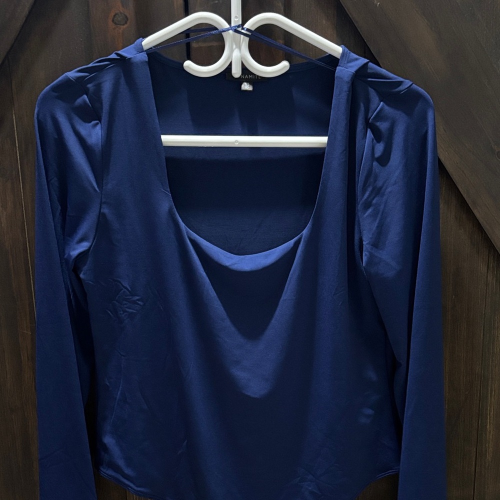 Dynamite Deep Blue Long Sleeve Bodysuit